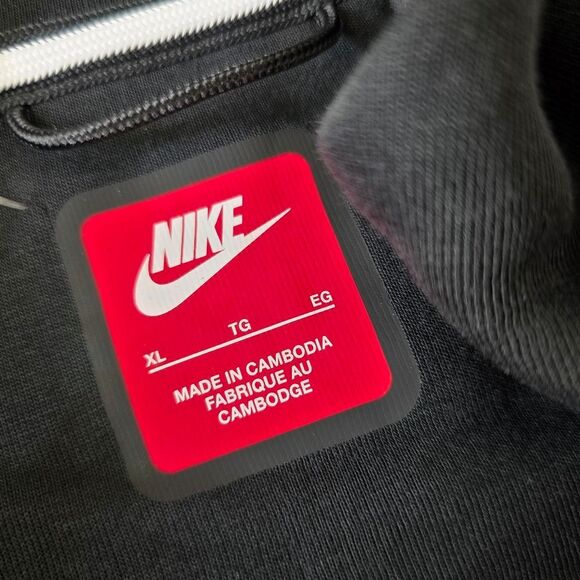 Nike Tech Fleece Windrunner Hoodie Full Zip Sportswear Triple Black Men's XL New - Picture 14 of 16